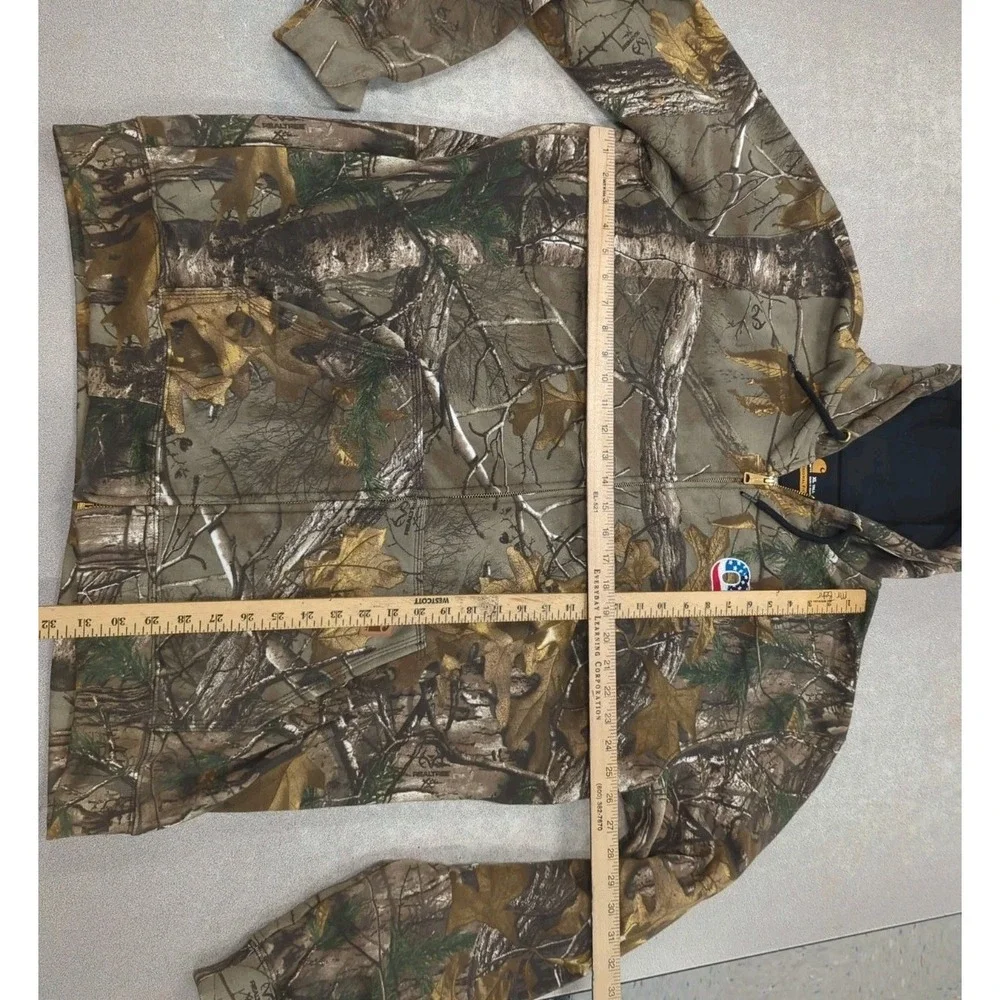 Vtg Carhartt Zip Hoodie Mens XLT Tall K289 977 Y2K Real Tree Camo Sweatshirt